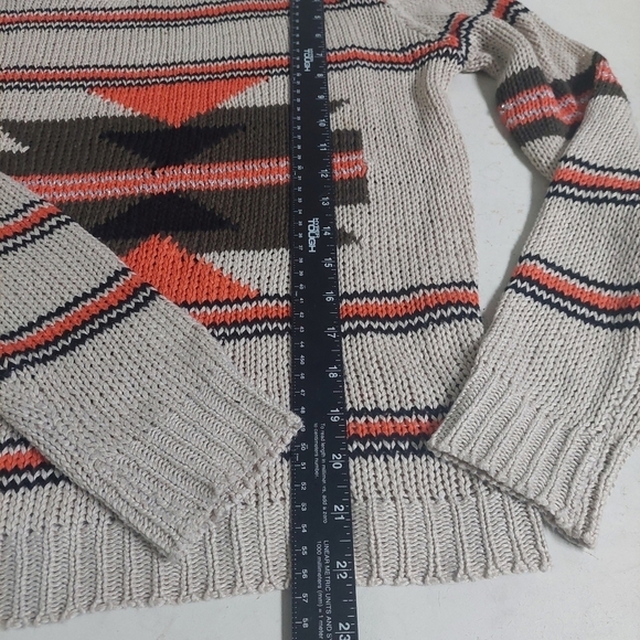 Francesca's Coollection Cream Southwest Aztec Knit Sweater Size S Women - Picture 4 of 10